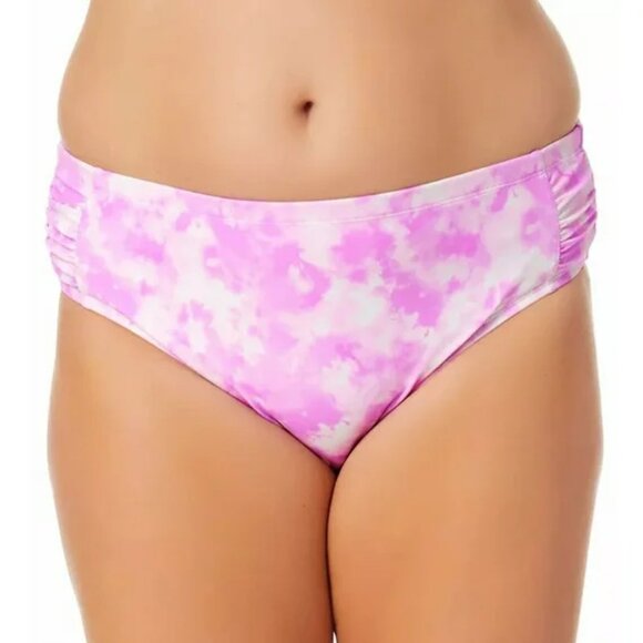 California Waves Plus Tie-Dye Bikini Bottoms Sunkissed Sunrise Lavender 1(16/18) - Picture 4 of 8